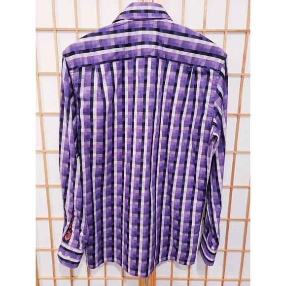 Inserch Jacquard Cotton Vertical Stripes Multicolor Men's Shirt - Size M - Picture 12 of 12